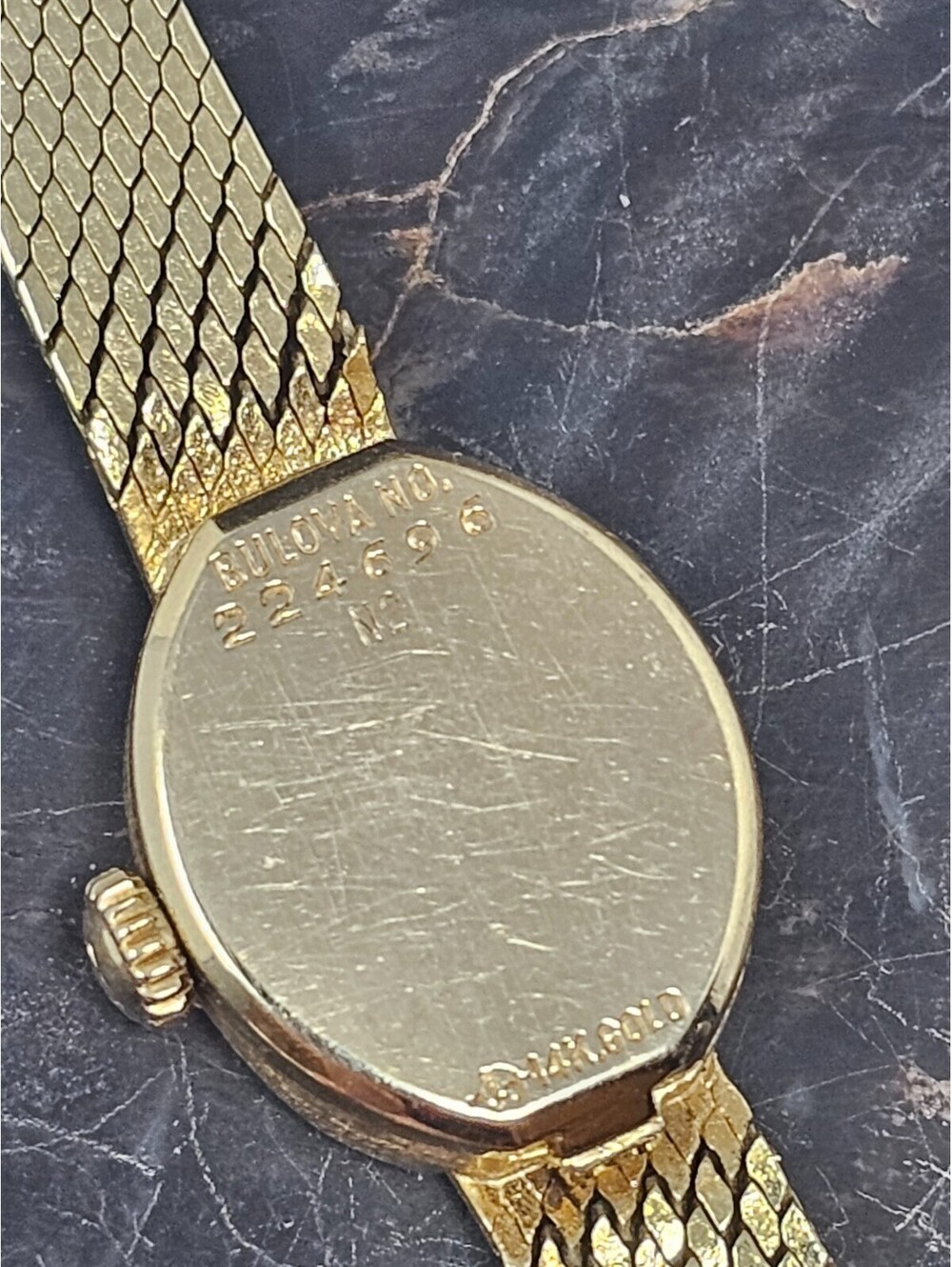 Vintage Bulova Dior 14K Solid Gold Ladies Watch 23 Jewels - Picture 5 of 9